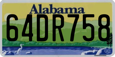 AL license plate 64DR758