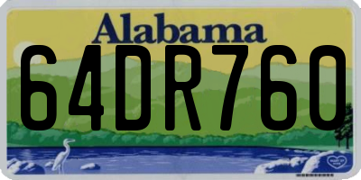AL license plate 64DR760