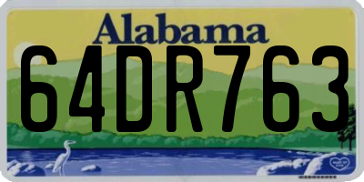 AL license plate 64DR763