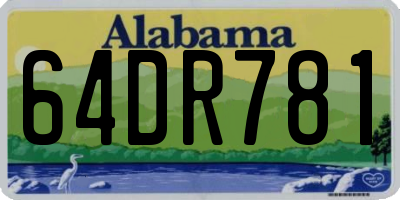 AL license plate 64DR781