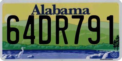 AL license plate 64DR791
