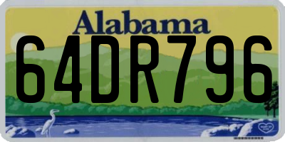 AL license plate 64DR796