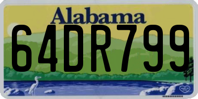 AL license plate 64DR799