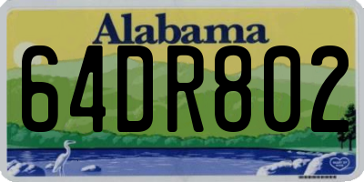 AL license plate 64DR802