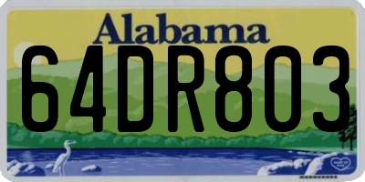 AL license plate 64DR803