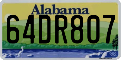 AL license plate 64DR807