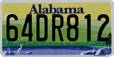 AL license plate 64DR812