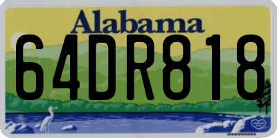 AL license plate 64DR818