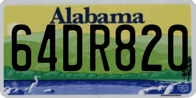 AL license plate 64DR820
