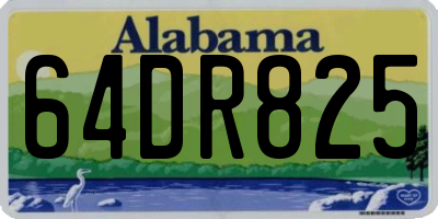 AL license plate 64DR825