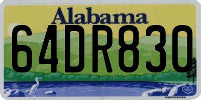 AL license plate 64DR830