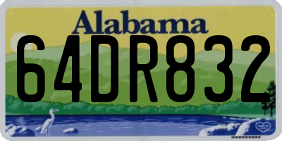 AL license plate 64DR832