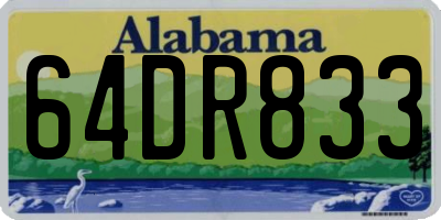 AL license plate 64DR833