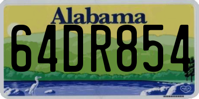 AL license plate 64DR854