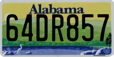 AL license plate 64DR857