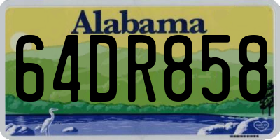 AL license plate 64DR858