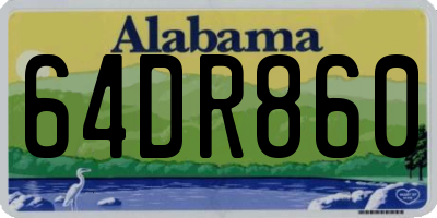 AL license plate 64DR860