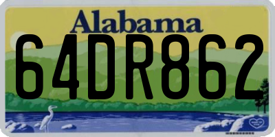 AL license plate 64DR862