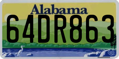 AL license plate 64DR863