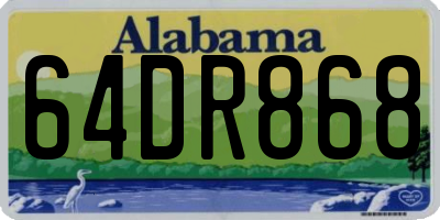 AL license plate 64DR868