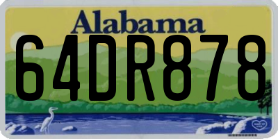 AL license plate 64DR878
