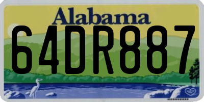 AL license plate 64DR887
