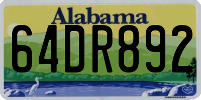 AL license plate 64DR892