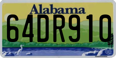 AL license plate 64DR910