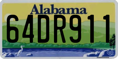 AL license plate 64DR911