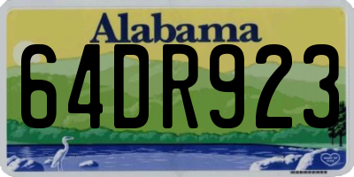 AL license plate 64DR923