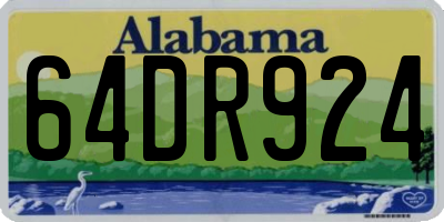 AL license plate 64DR924