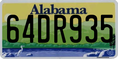 AL license plate 64DR935
