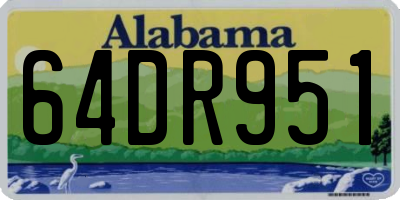 AL license plate 64DR951