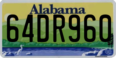 AL license plate 64DR960