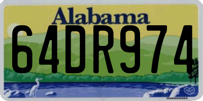 AL license plate 64DR974