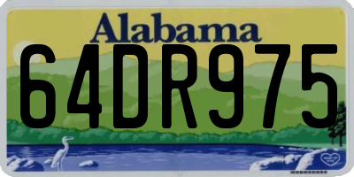 AL license plate 64DR975