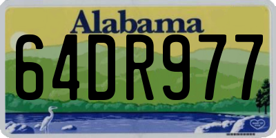 AL license plate 64DR977