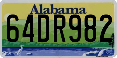 AL license plate 64DR982
