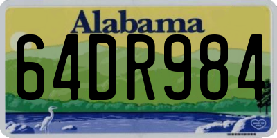 AL license plate 64DR984
