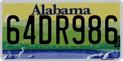 AL license plate 64DR986