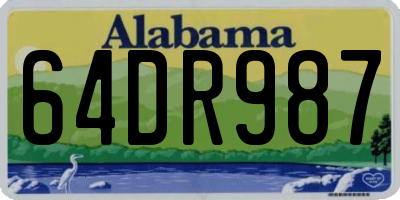 AL license plate 64DR987