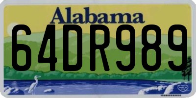 AL license plate 64DR989