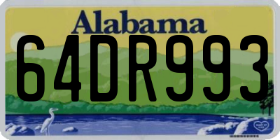 AL license plate 64DR993