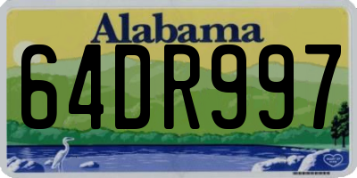 AL license plate 64DR997