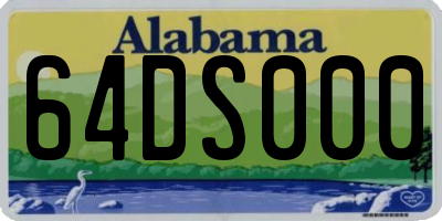 AL license plate 64DS000