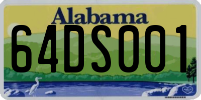AL license plate 64DS001