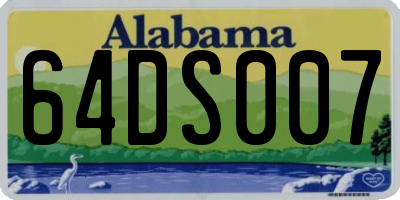 AL license plate 64DS007