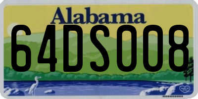 AL license plate 64DS008