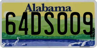 AL license plate 64DS009