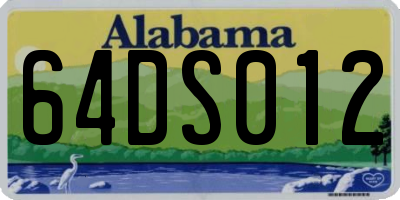 AL license plate 64DS012